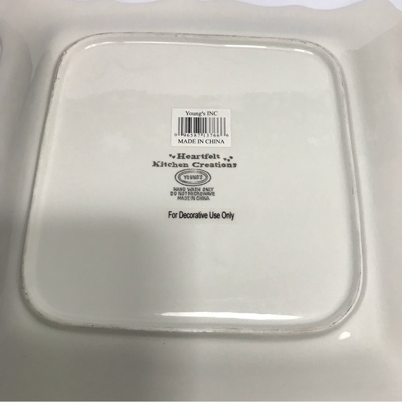 Young's Heartfelt Kitchen Creations Ceramic 11.5” Plate Chess board Cards Black - Picture 11 of 13